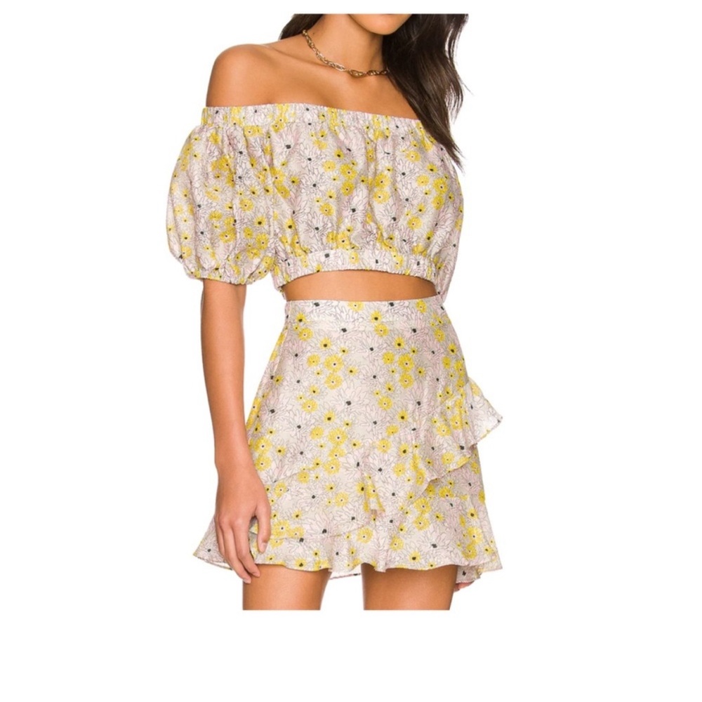 MINKPINK Mitta Mitta Top Multi Floral Off Shoulder
